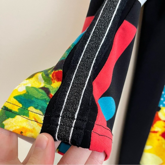 Joseph Ribkoff Multi Print Sparkle Strip 3/4 Sleeve Top - Picture 10 of 16